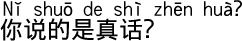 中国語会話 それは本当の話?