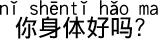 中国語 お元気ですか?