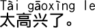 中国語会話 とてもうれしいです。
