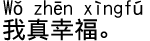 中国語会話 本当に幸せだ。